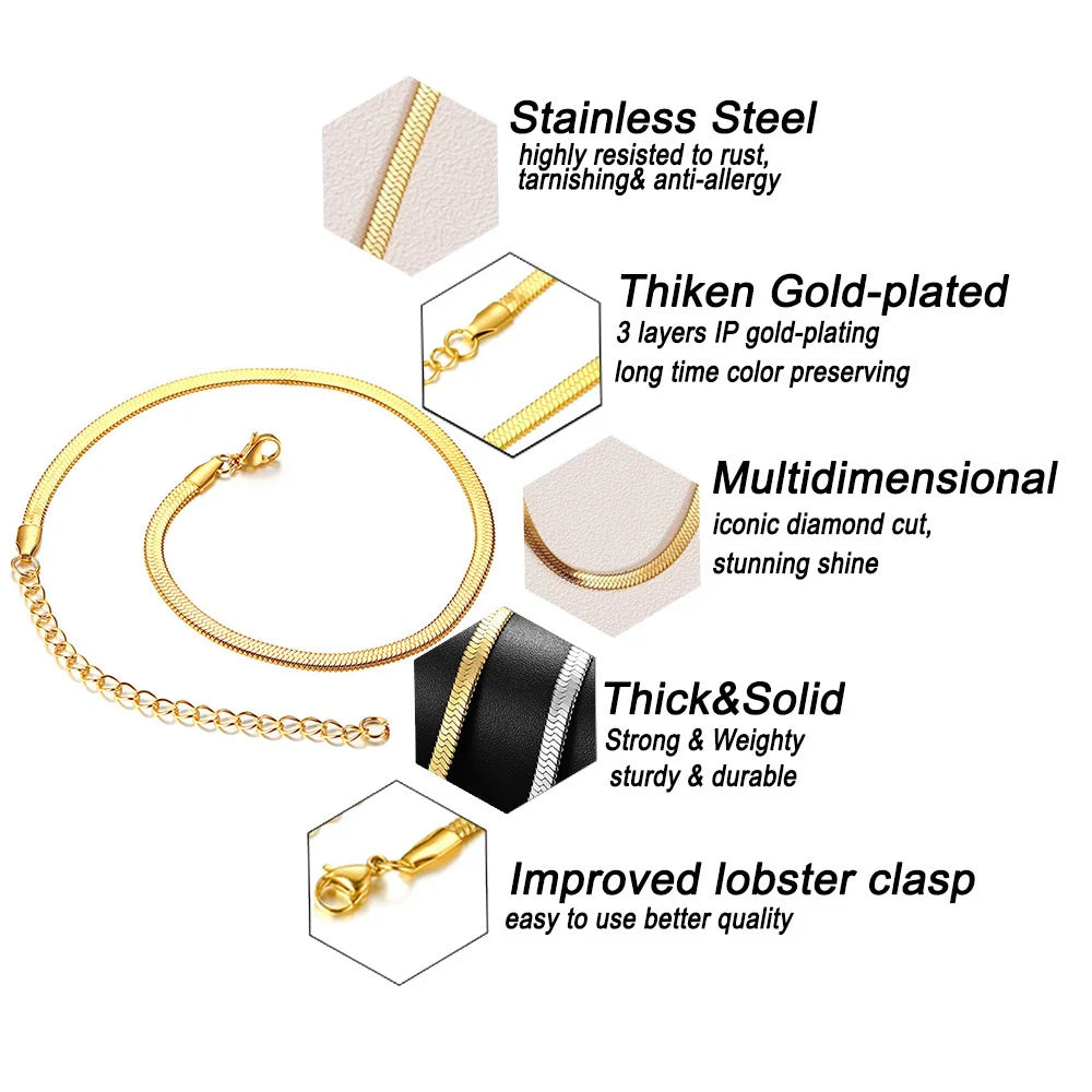 Collier Snake Waterproof — Doré ou Argenté