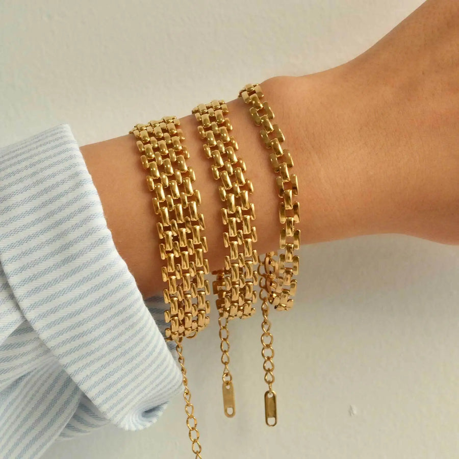 Bracelet Mailles Waterproof — Doré ou Argenté