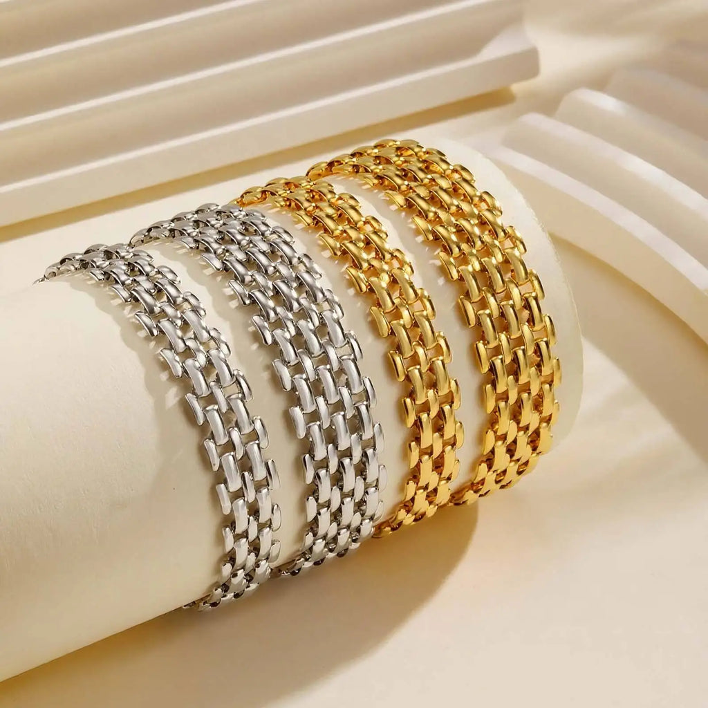 Bracelet Mailles Waterproof — Doré ou Argenté