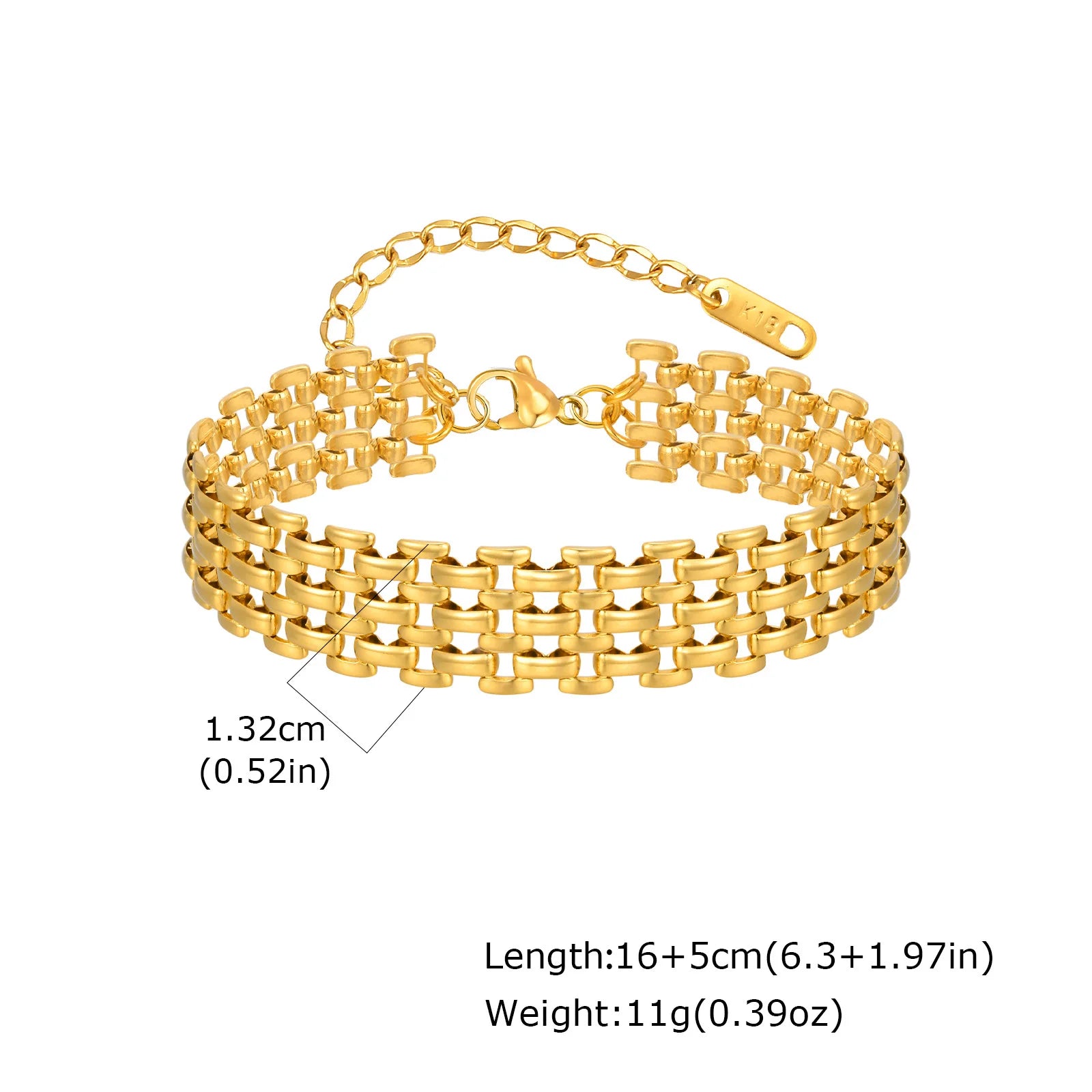 Bracelet Mailles Waterproof — Doré ou Argenté