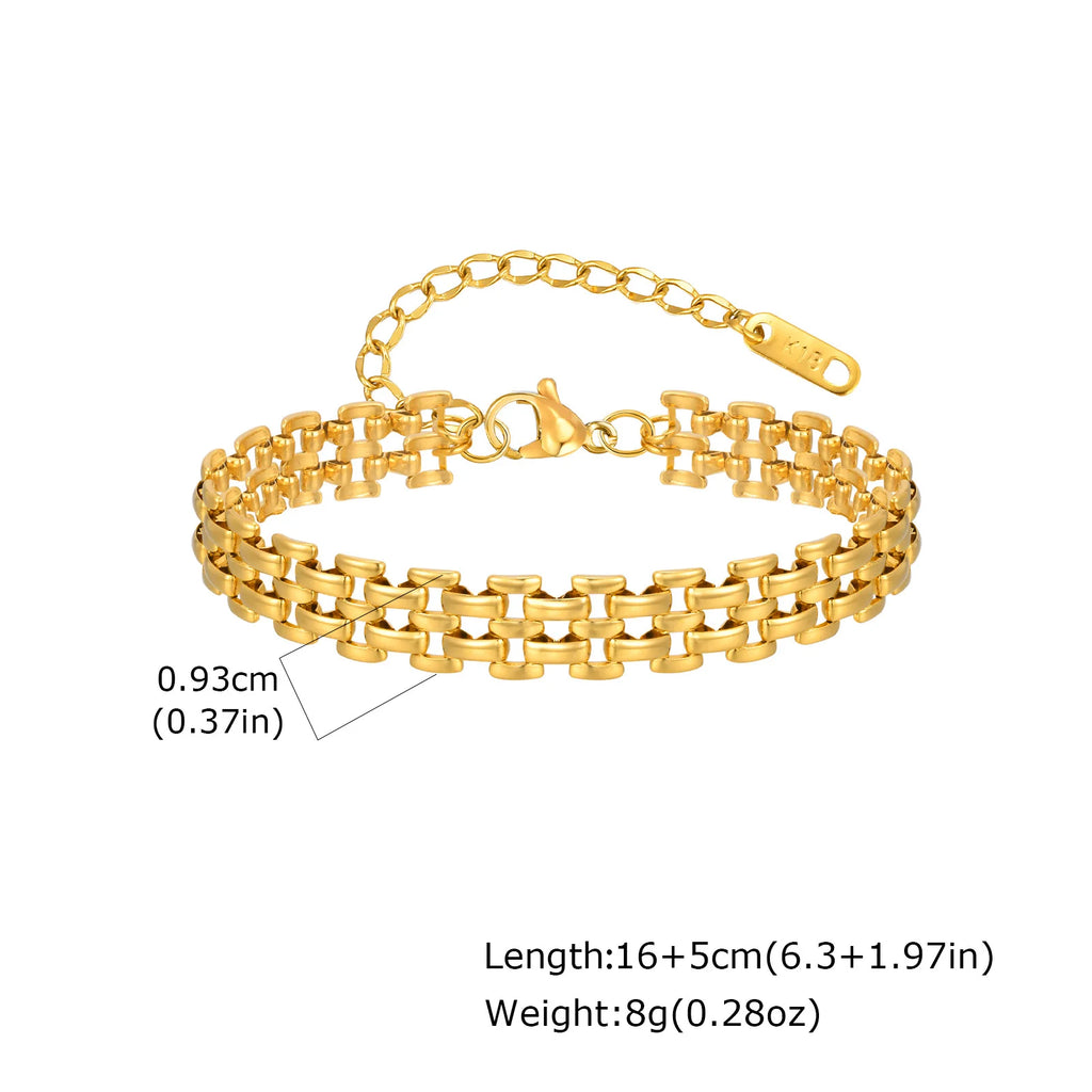 Bracelet Mailles Waterproof — Doré ou Argenté