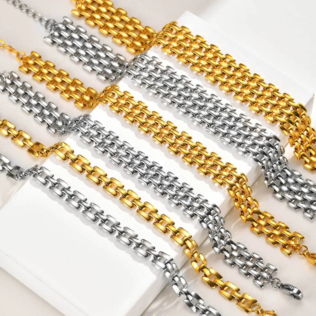 Bracelet Mailles Waterproof — Doré ou Argenté