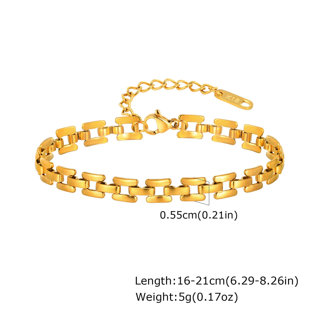 Bracelet Mailles Waterproof — Doré ou Argenté